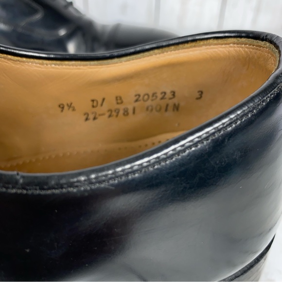 Johnston & Murphy Optima Men's Size 9.5 Black Cap Toe Dress Oxfords USA - Picture 9 of 10